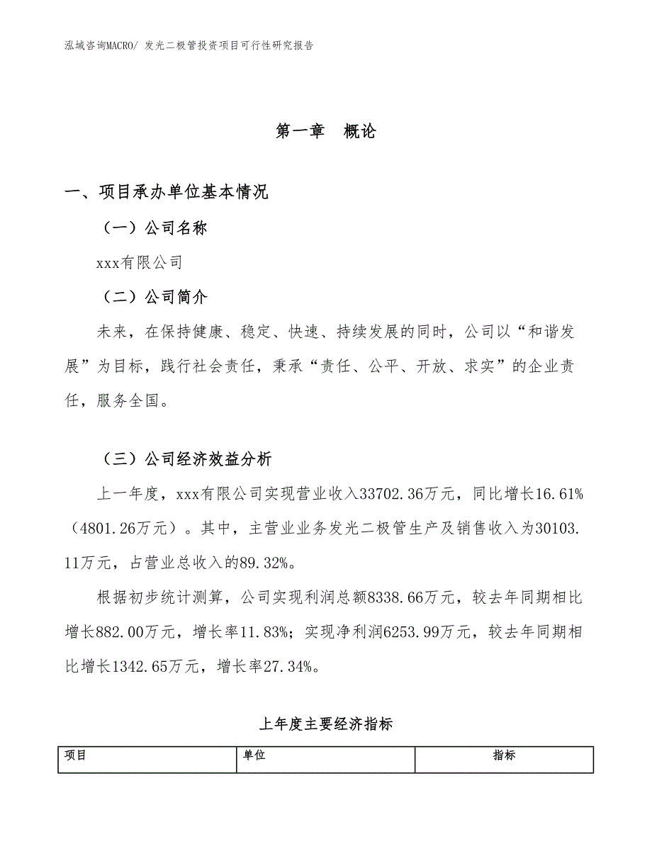 （模板）发光二极管投资项目可行性研究报告_第4页