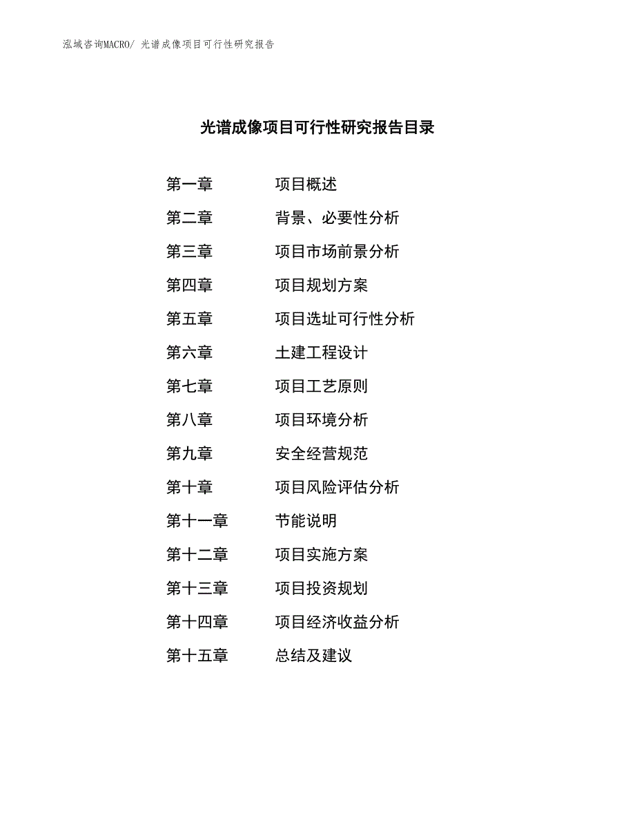 （参考模板）光谱成像项目可行性研究报告_第3页