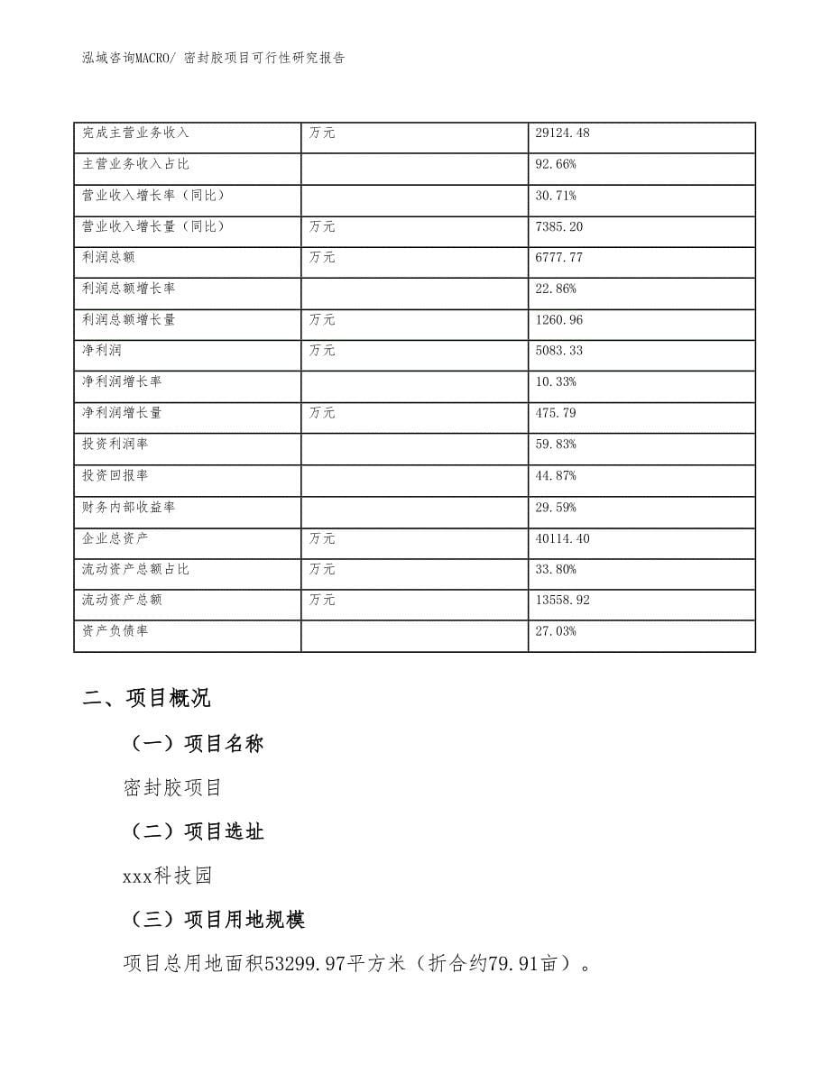 （参考模板）密封胶项目可行性研究报告_第5页