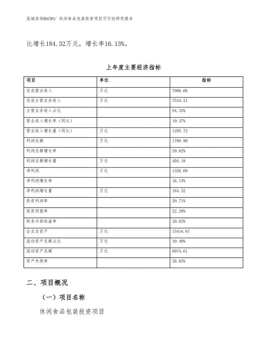 （参考）休闲食品包装投资项目可行性研究报告_第5页