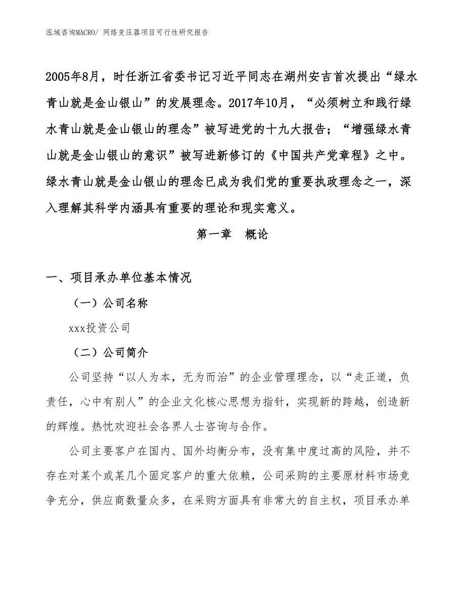 （模板）网络变压器项目可行性研究报告_第4页