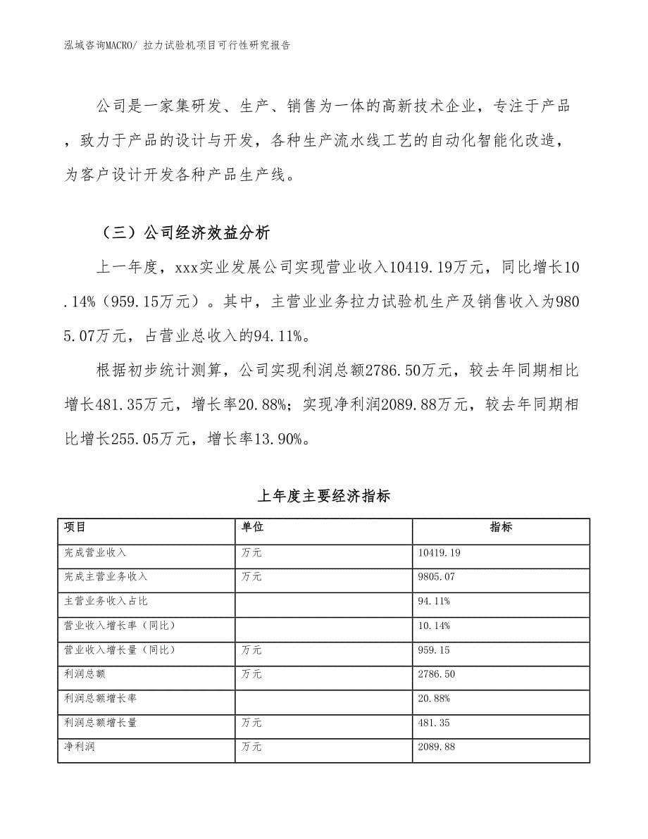 （模板）拉力试验机项目可行性研究报告_第5页