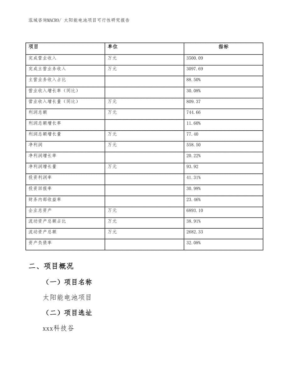 （参考模板）太阳能电池项目可行性研究报告_第5页