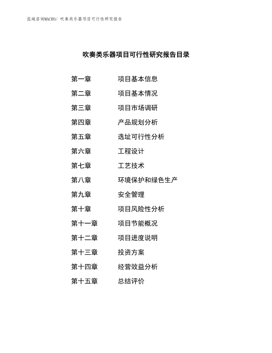 （参考模板）吹奏类乐器项目可行性研究报告_第3页