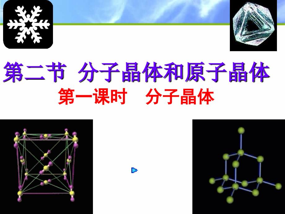 2017-2018学年人教版选修3 第3章第2节 分子晶体与原子晶体（第1课时） 课件（33张）_第2页