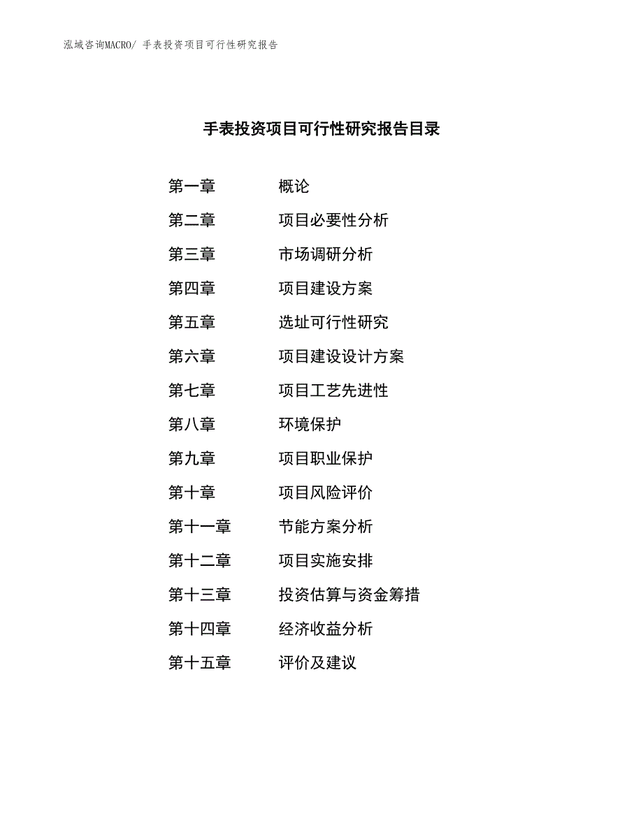 （参考）手表投资项目可行性研究报告_第4页