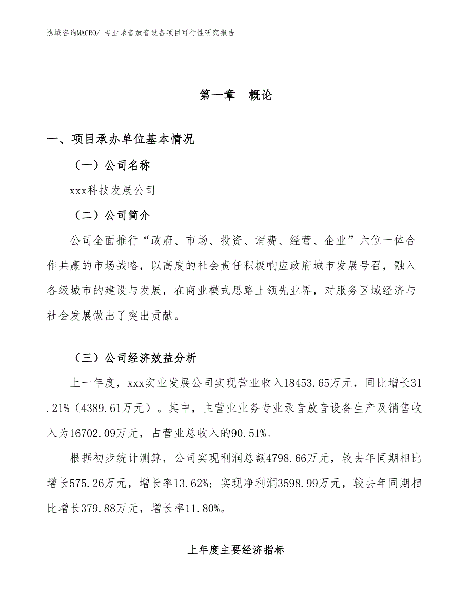 （案例）专业录音放音设备项目可行性研究报告_第4页