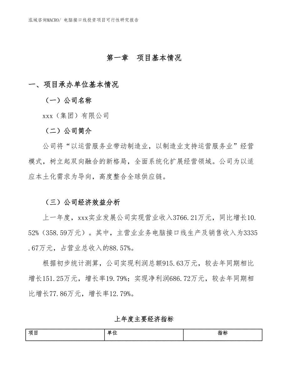 （参考）电脑接口线投资项目可行性研究报告_第4页