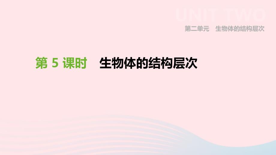 2019年中考生物 专题复习二 生物体的结构层次 第05课时 生物体的结构层次课件 新人教版_第1页