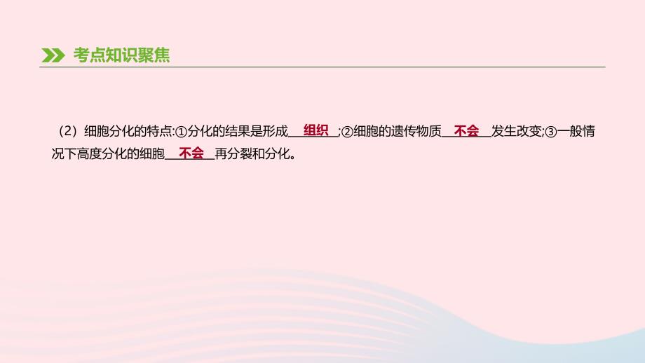 2019年中考生物 专题复习二 生物体的结构层次 第05课时 生物体的结构层次课件 新人教版_第3页