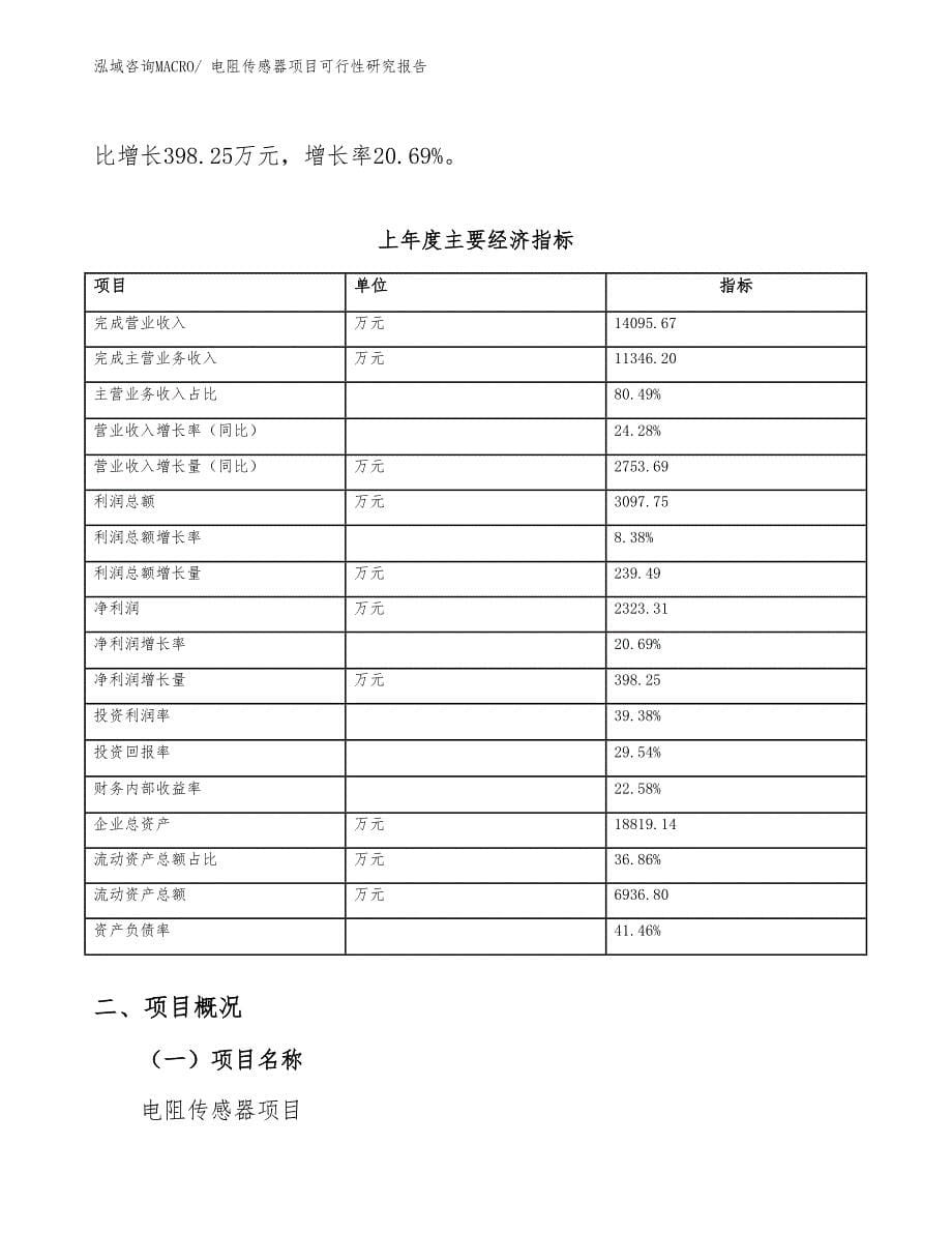 （参考模板）电阻传感器项目可行性研究报告_第5页