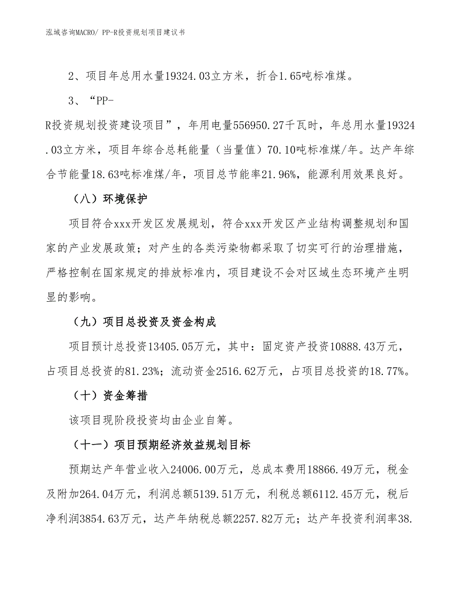 （规划说明）PP-R投资规划项目建议书_第4页