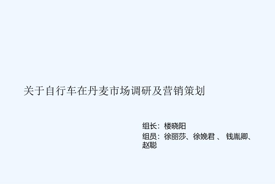 丹麦自行车市场分析.ppt_第1页