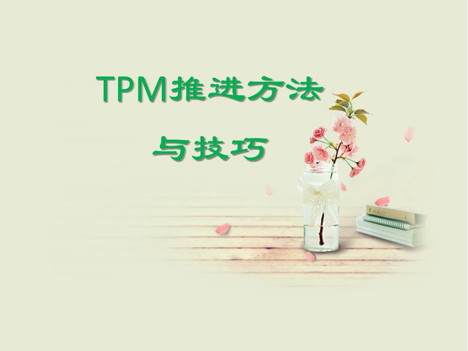 【6A文】TPM推进技巧与方法_第1页