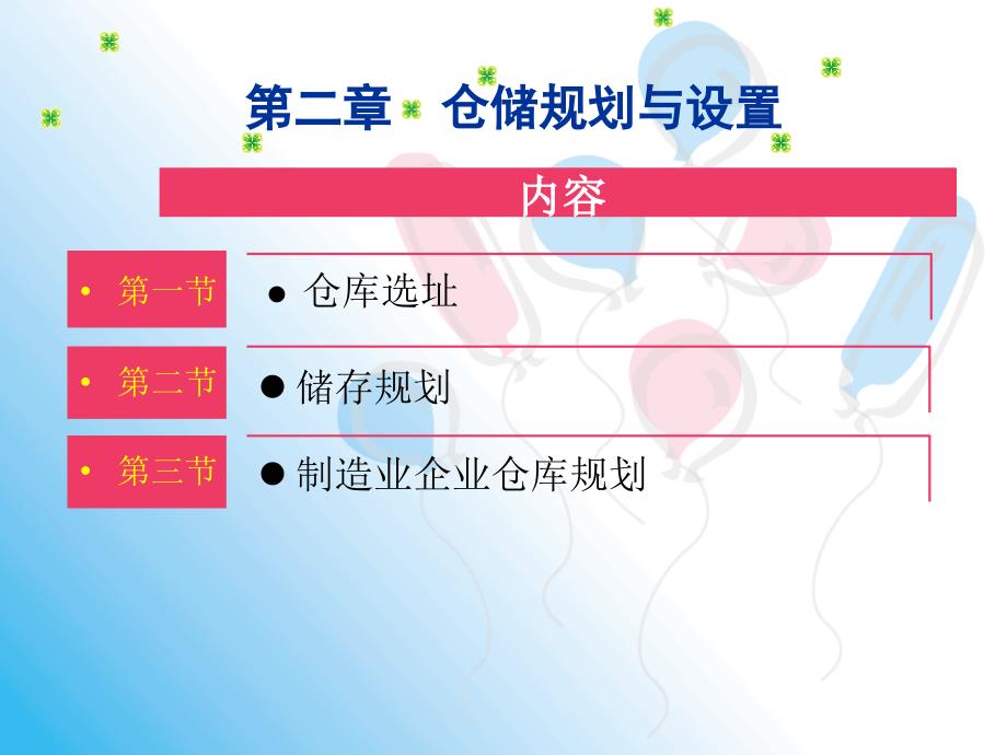 《仓储规划与设置》ppt课件_第1页