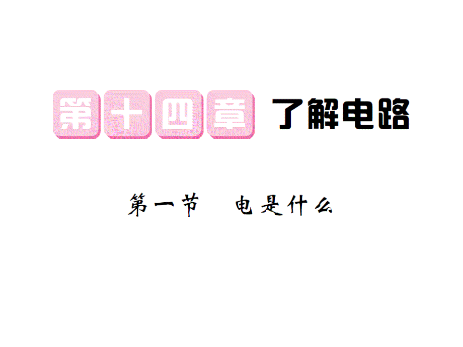 2017年秋九年级物理上册（沪科版 课件）14.1电是什么_第1页