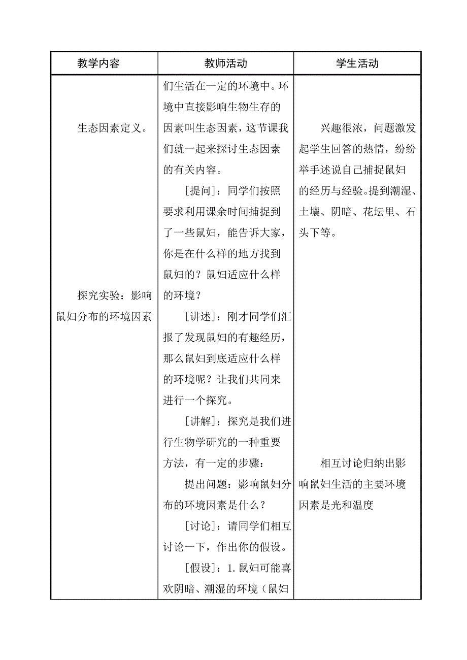 《生物与环境的关系》教案（苏教版生物七年级上）_第2页