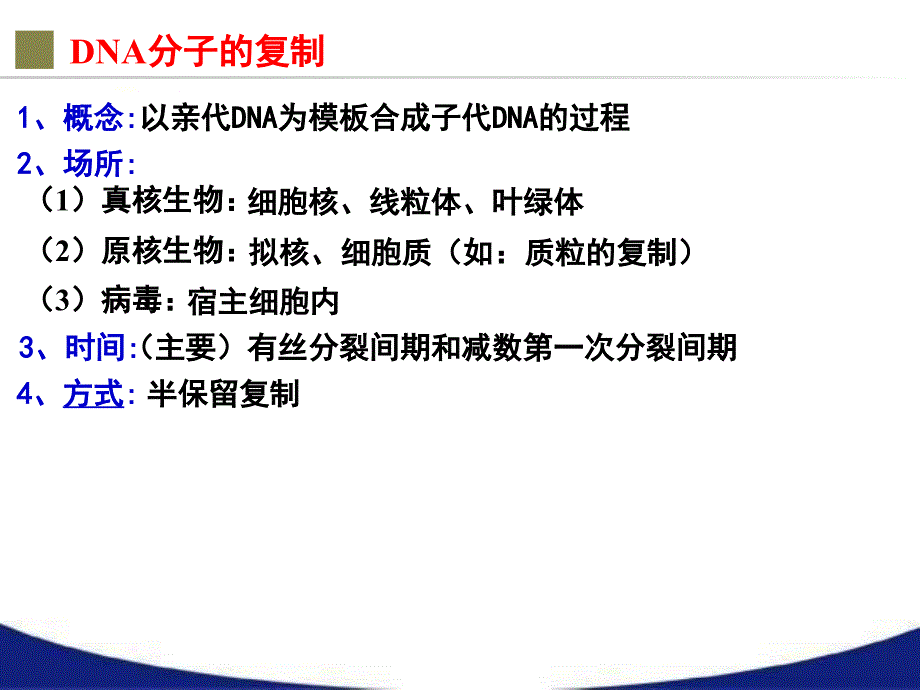 人教版教学课件dna分子的复制一轮复习调研公开_第2页