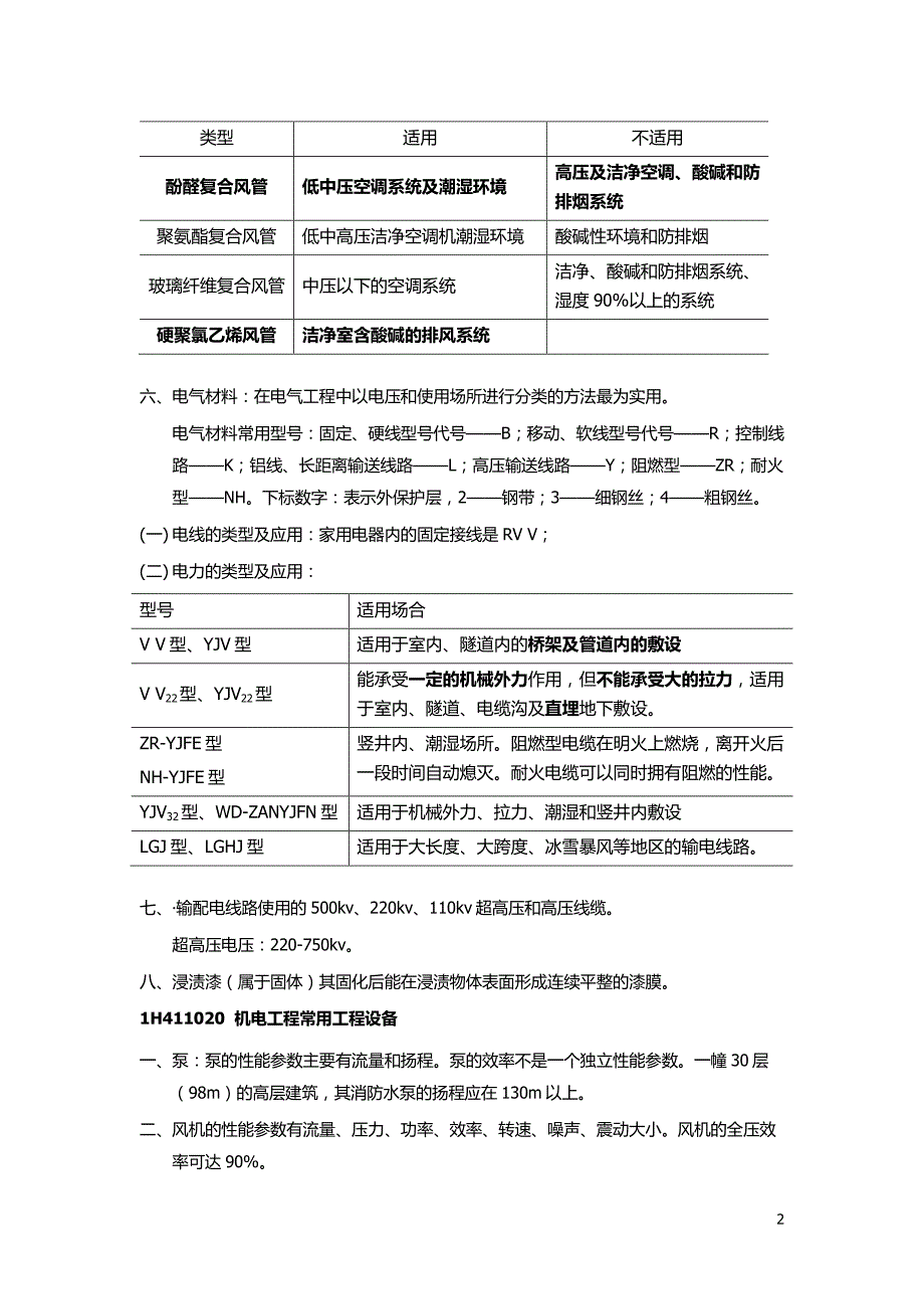 《机电工程管理及实务》知识点(一级建造师)_第2页