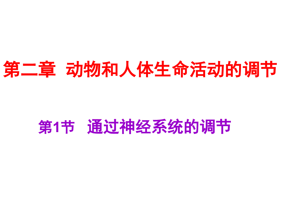 生物：21《通过神经系统的调节》课件4新人教版必修_第1页