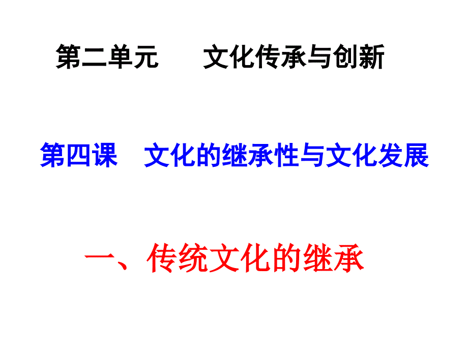 《传统文化的继承用》ppt课件_第1页