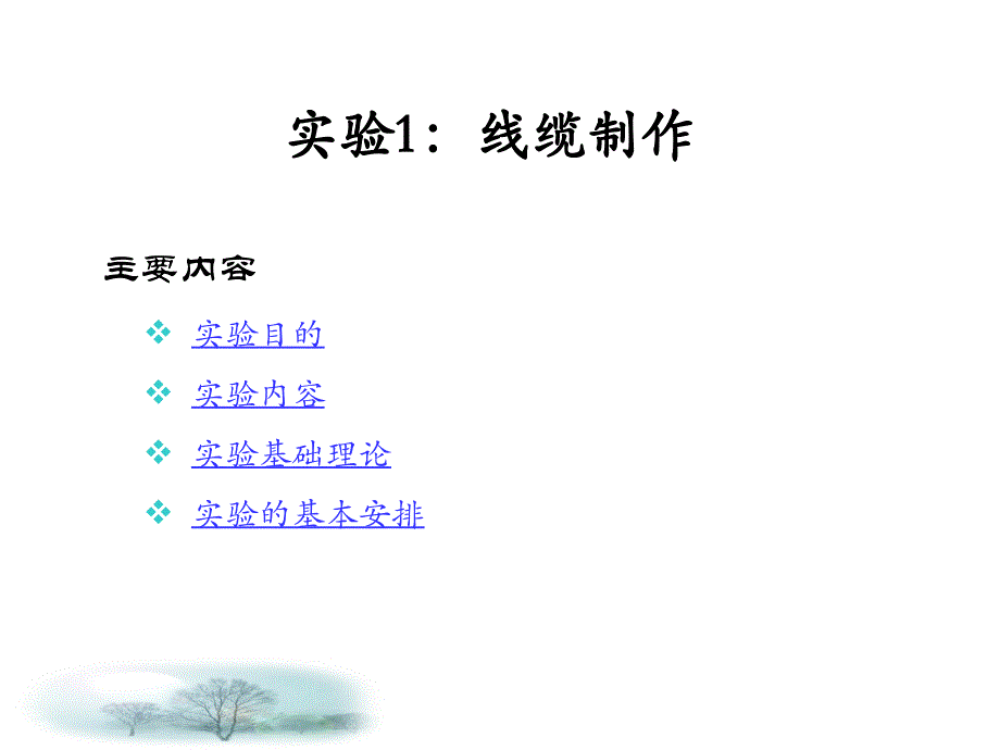 《实验1线缆制作》ppt课件_第1页