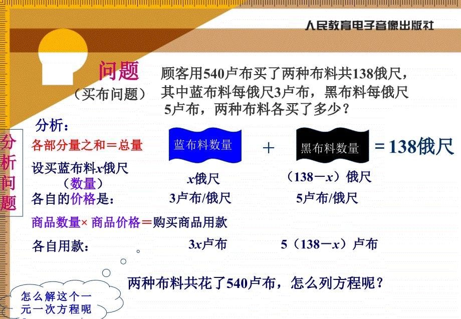 从“买布问题”说起——一元一次方程的讨论_第5页