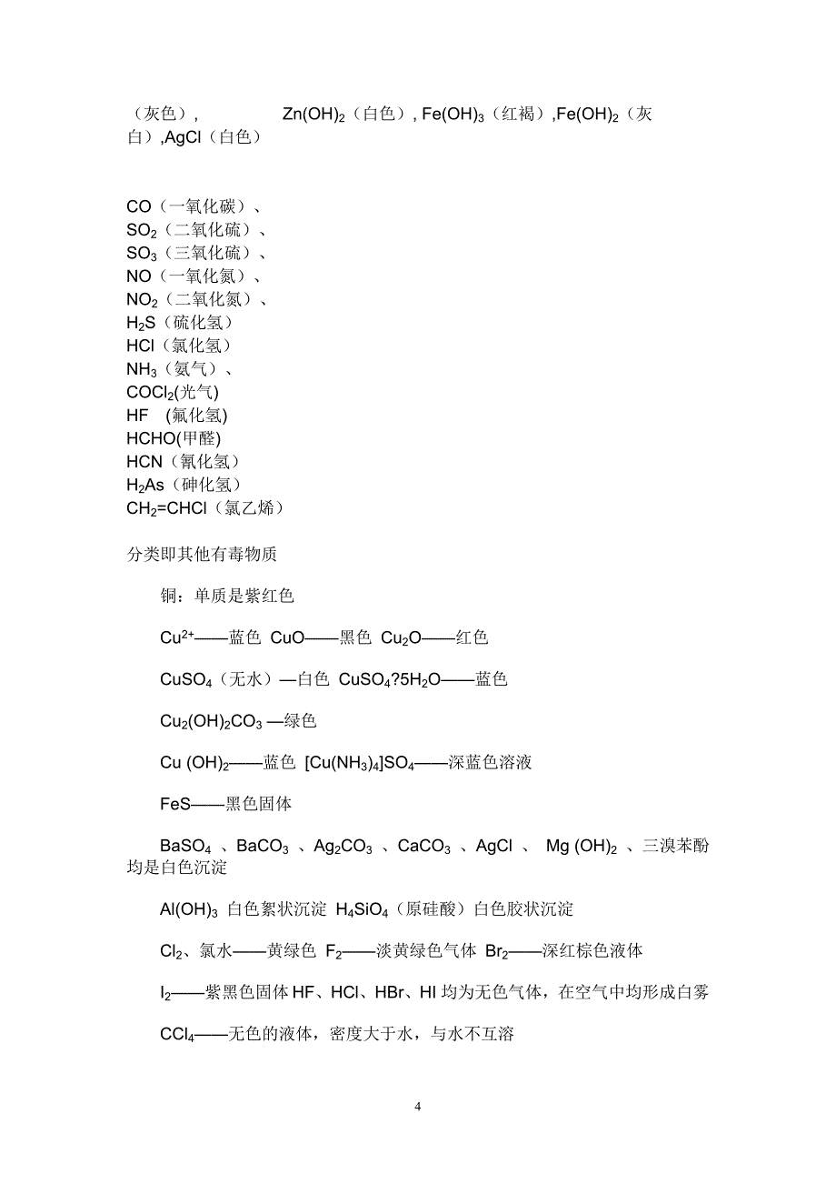 【6A文】高中化学常见物质颜色总结_第4页