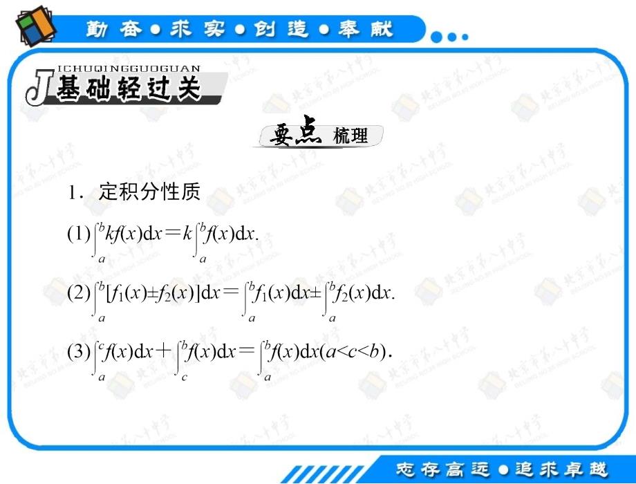 高考数学（理科）一轮复习课件第19讲：定积分及其应用举例_第4页