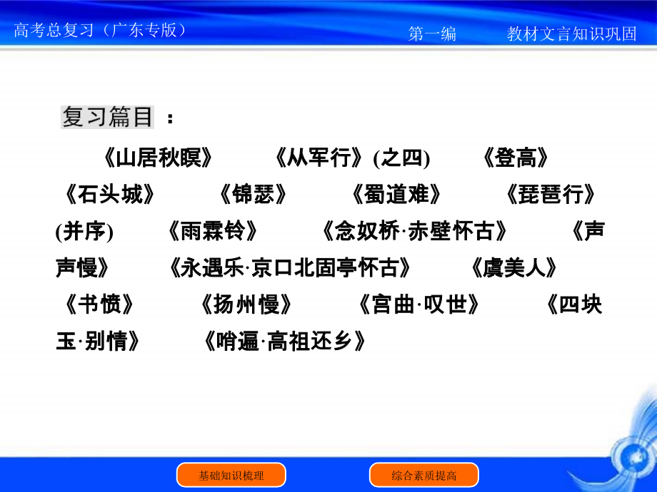 届高考语文一轮复习教材文言知识梳理与巩固3课件(新人教)_第2页