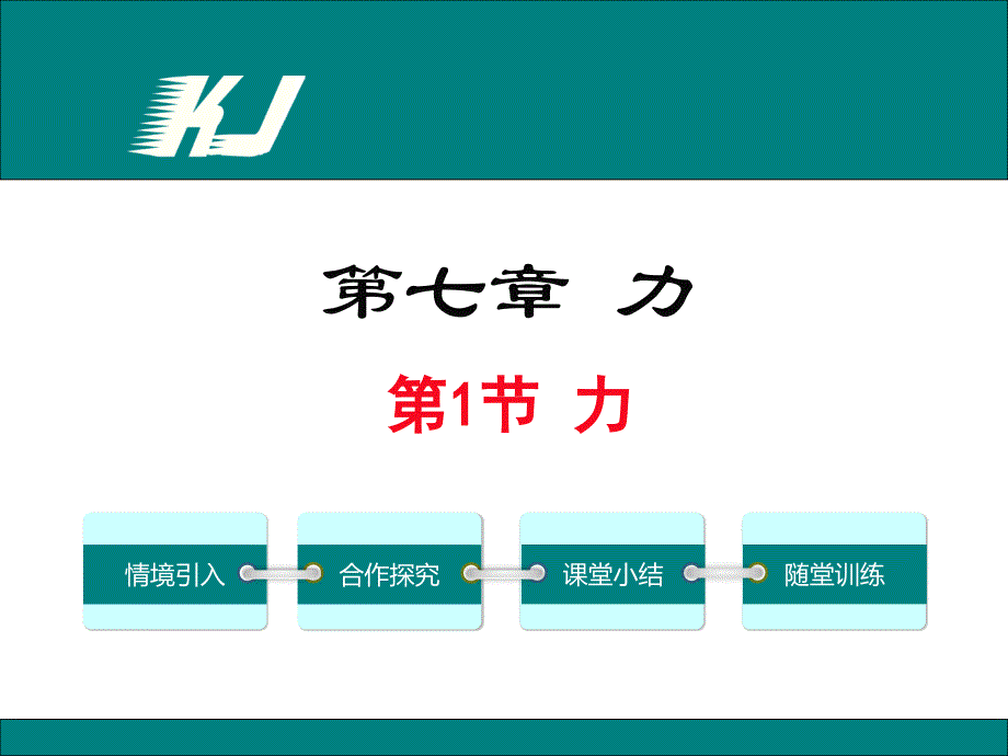 【学练优】八年级物理下册教科版精品教学课件7.1 力_第1页