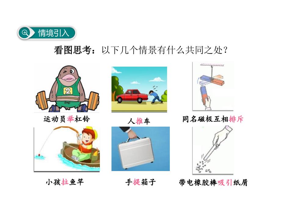 【学练优】八年级物理下册教科版精品教学课件7.1 力_第2页