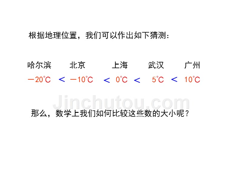 【学练优】冀教七年级数学上册精品教学课件：1.4 有理数的大小_第4页