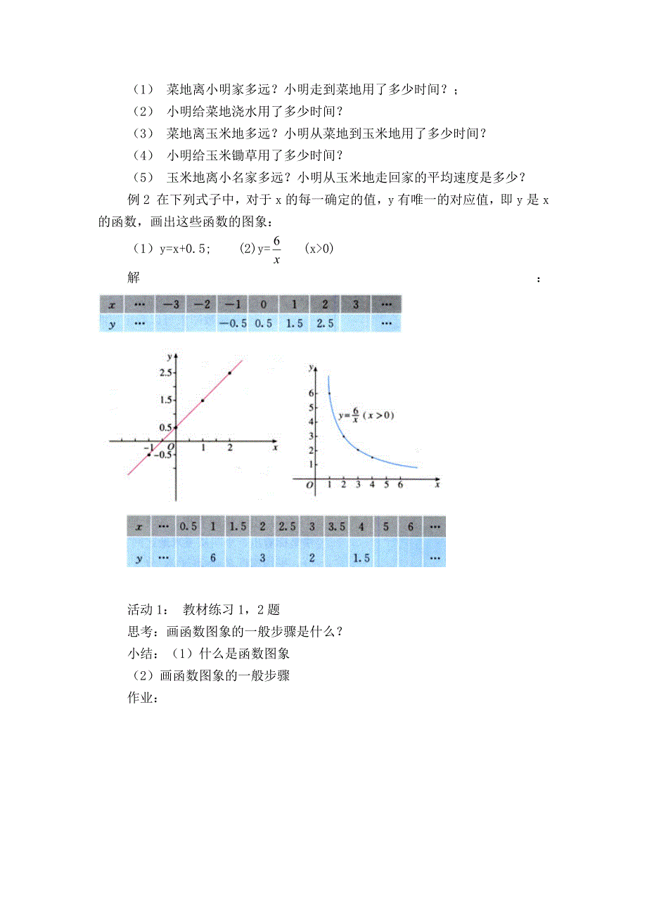 【典中点】人教版八年级数学下册教案 19.1.3  【教案】 函数的图象_第2页