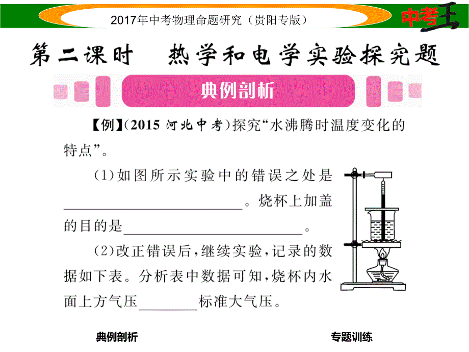 【中考王】2017年中考物理总复习（贵阳专版）课件 专题六  实验探究题(二)_第2页