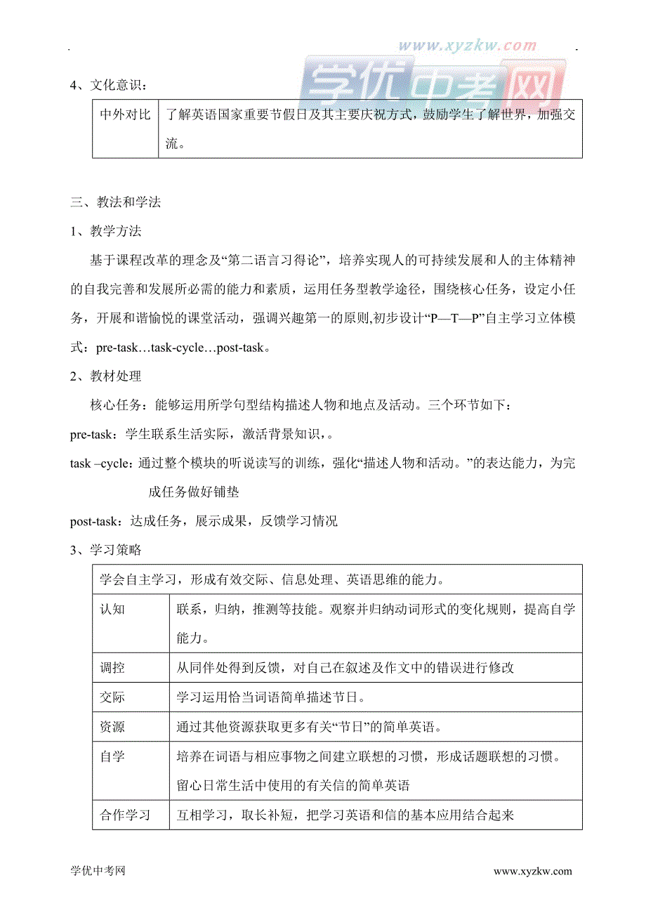 11-12外研版英语七下module 2：全模块教案【精品】_第3页