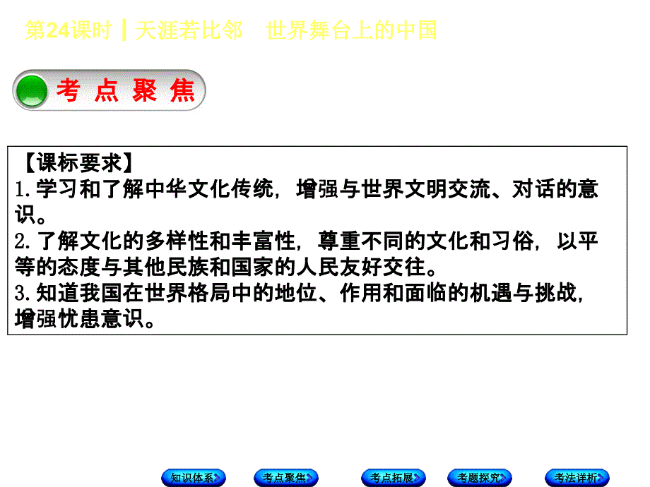 2018年中考政治教科版复习课件：第24课时　天涯若比邻　世界舞台上的中国_第4页