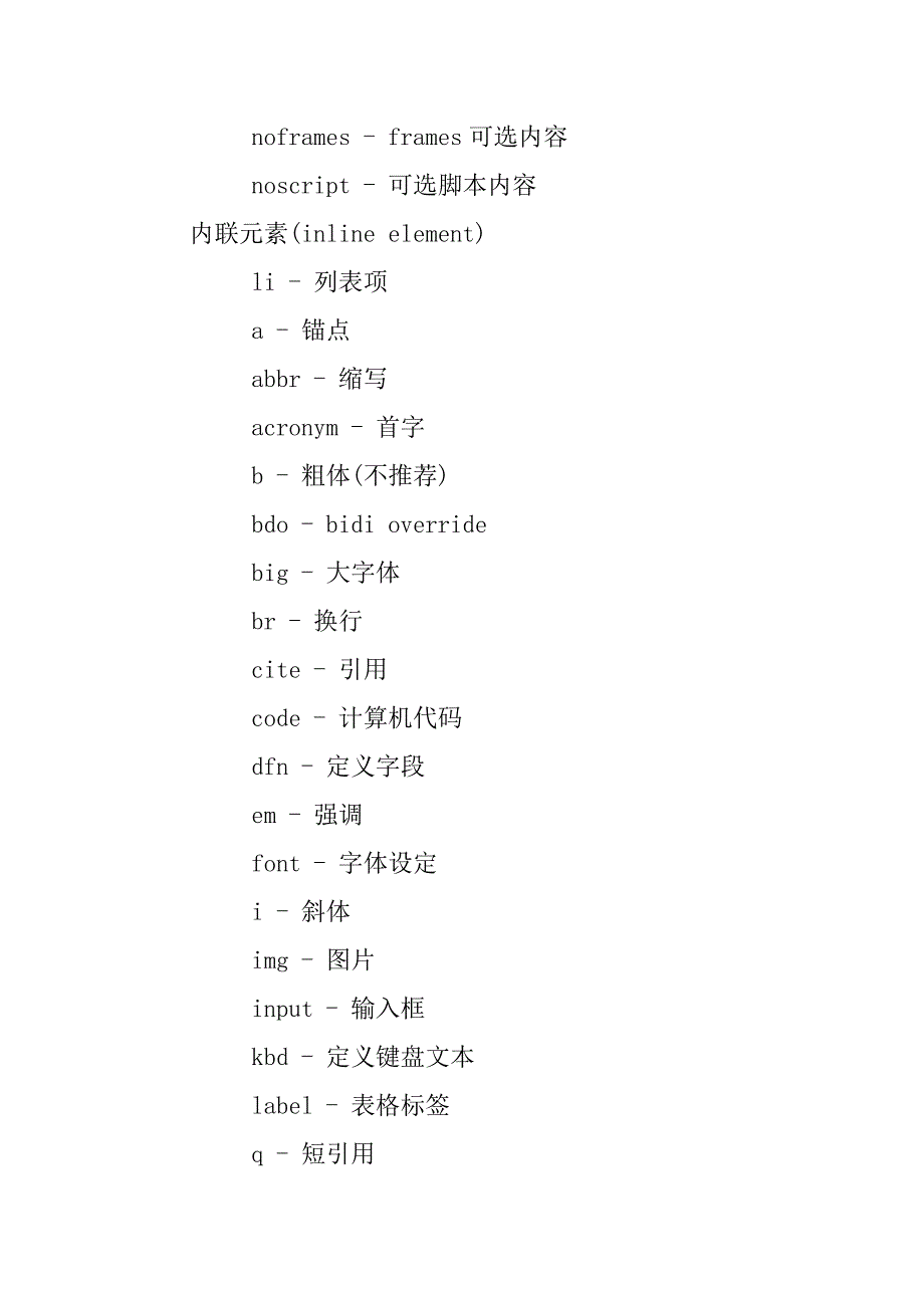 块级元素和内联元素及可变元素汇总_5.doc_第2页