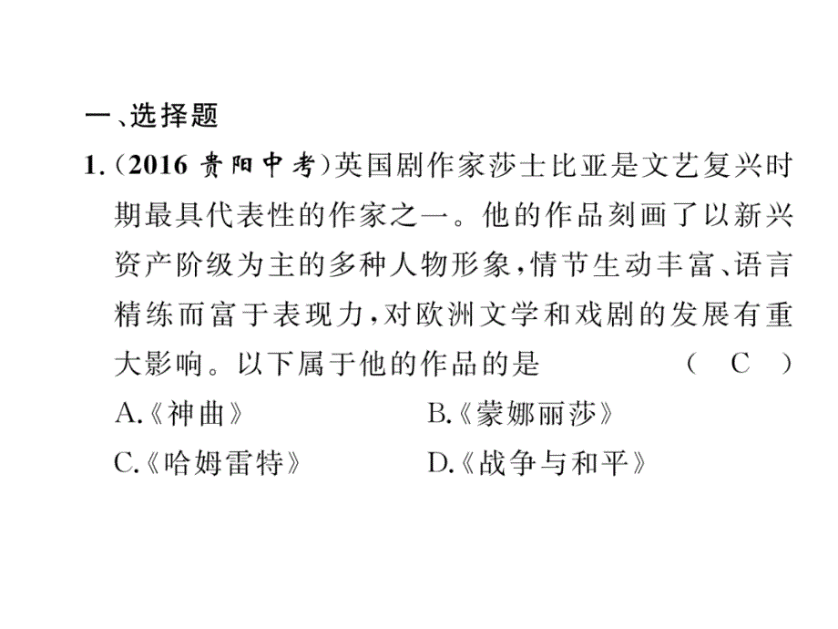 2018年中考历史（贵阳）总复习课件：第13讲 欧美主要国家的社会巨变_第3页