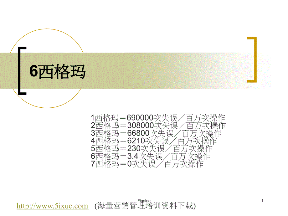 《西格玛入门》ppt课件-2_第1页