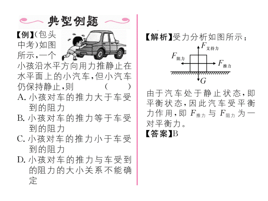 【名师测控】八年级物理下册人教版（课件）8-2   二力平衡_第3页