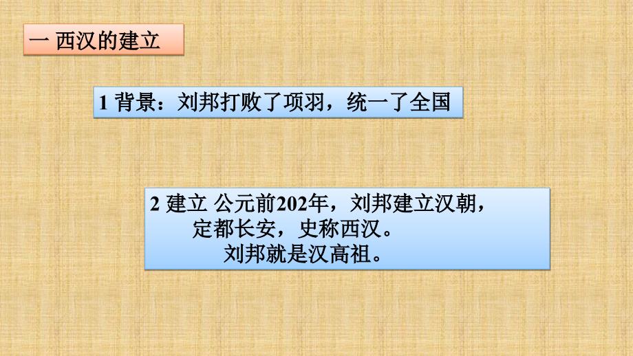 2017-2018学年七年级人教版历史上册课件：第11课 西汉建立和“文景之治” 课件_第4页