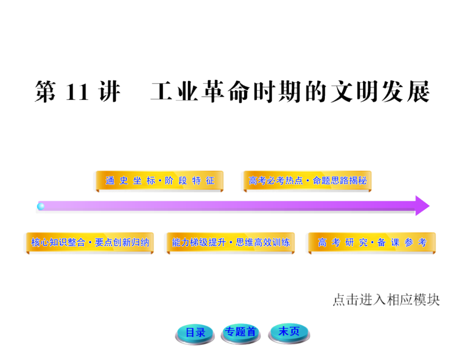 届高考二轮复习课件第11讲工场手工业时期的文明发展_第1页