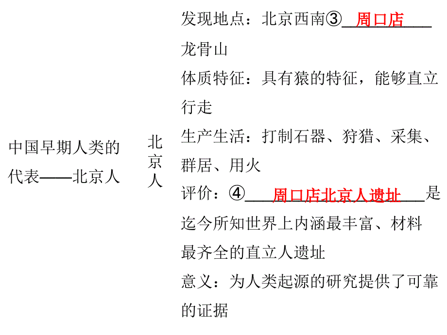 2017秋期人教版七年级历史上册同步教学课件 第1课 中国早期人类的代表——北京人_第3页