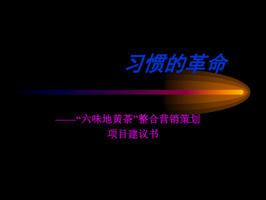 味地黄茶整合营销策划项目建议书_第1页