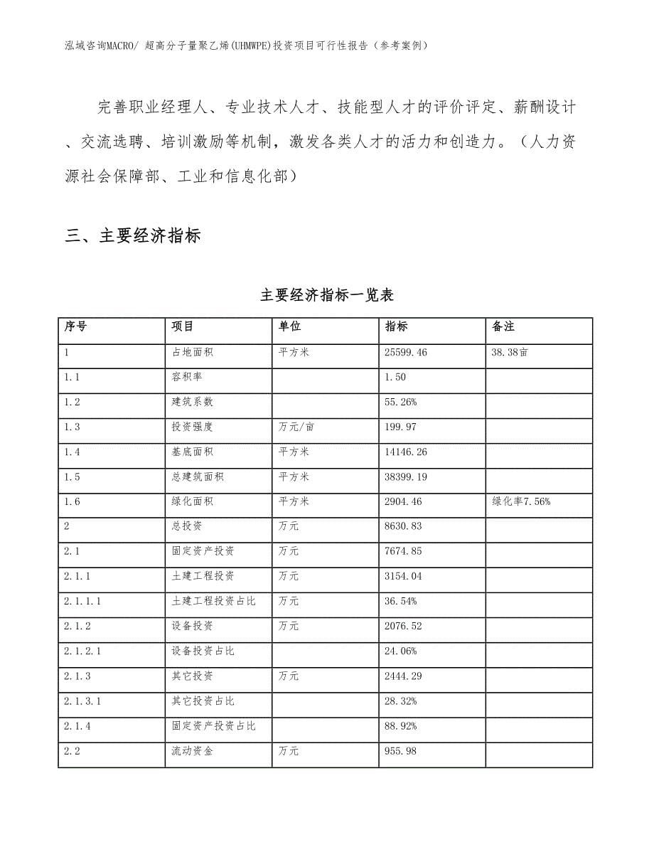 超高分子量聚乙烯(UHMWPE)投资项目可行性报告（参考案例）_第5页