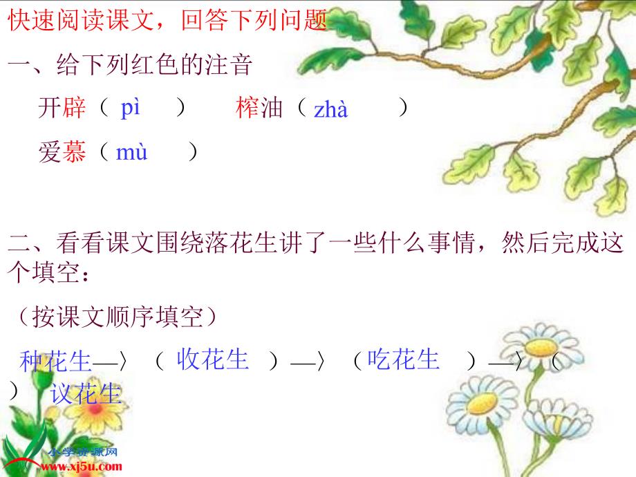 鲁教版语文四年级下册《落花生》_第4页