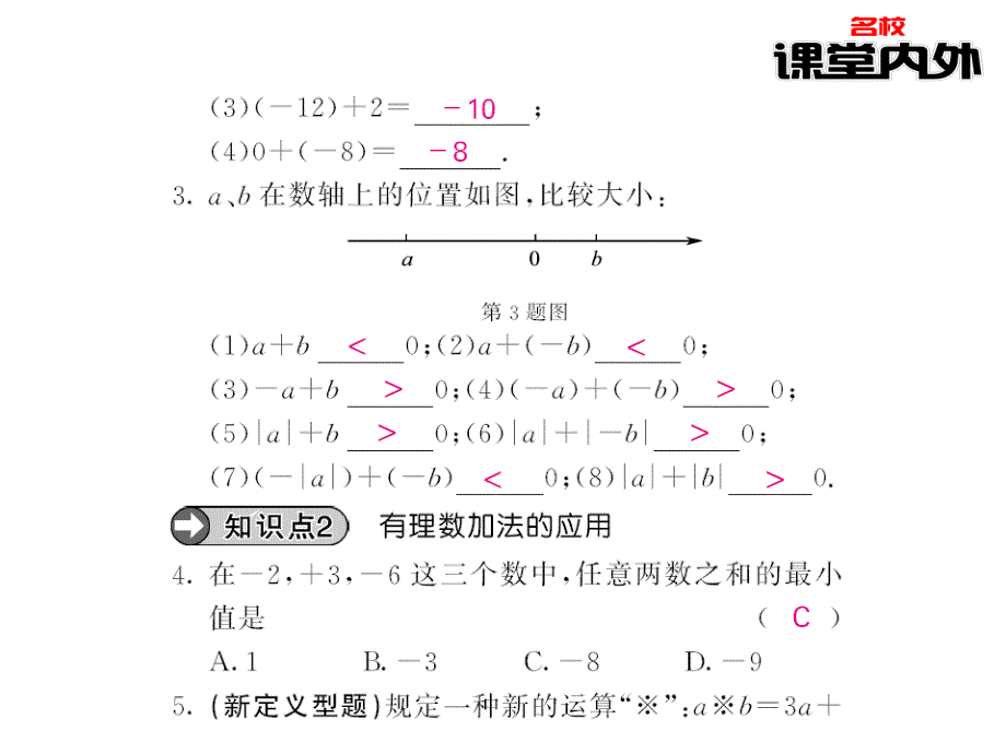 【课堂内外】七年级数学上册（沪科版）课件：第1章有理数 13-14_第4页