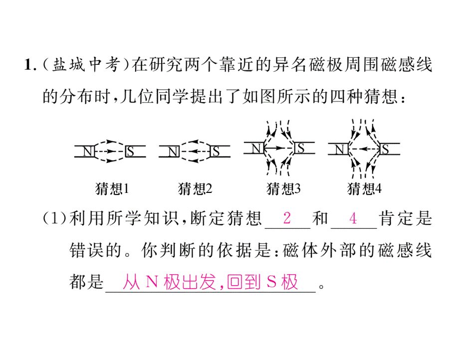 【精英新课堂】沪粤版九年级物理下册小专题二  科学探究电生磁和磁生电_第2页