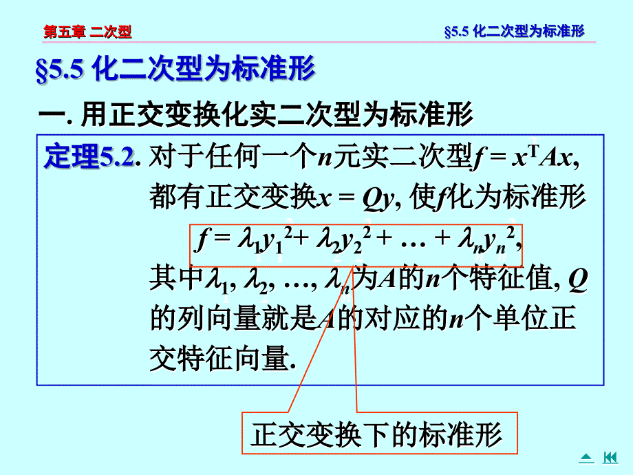 线性代数相似矩阵与二次型第5节二次型化为标准型的方法_第1页